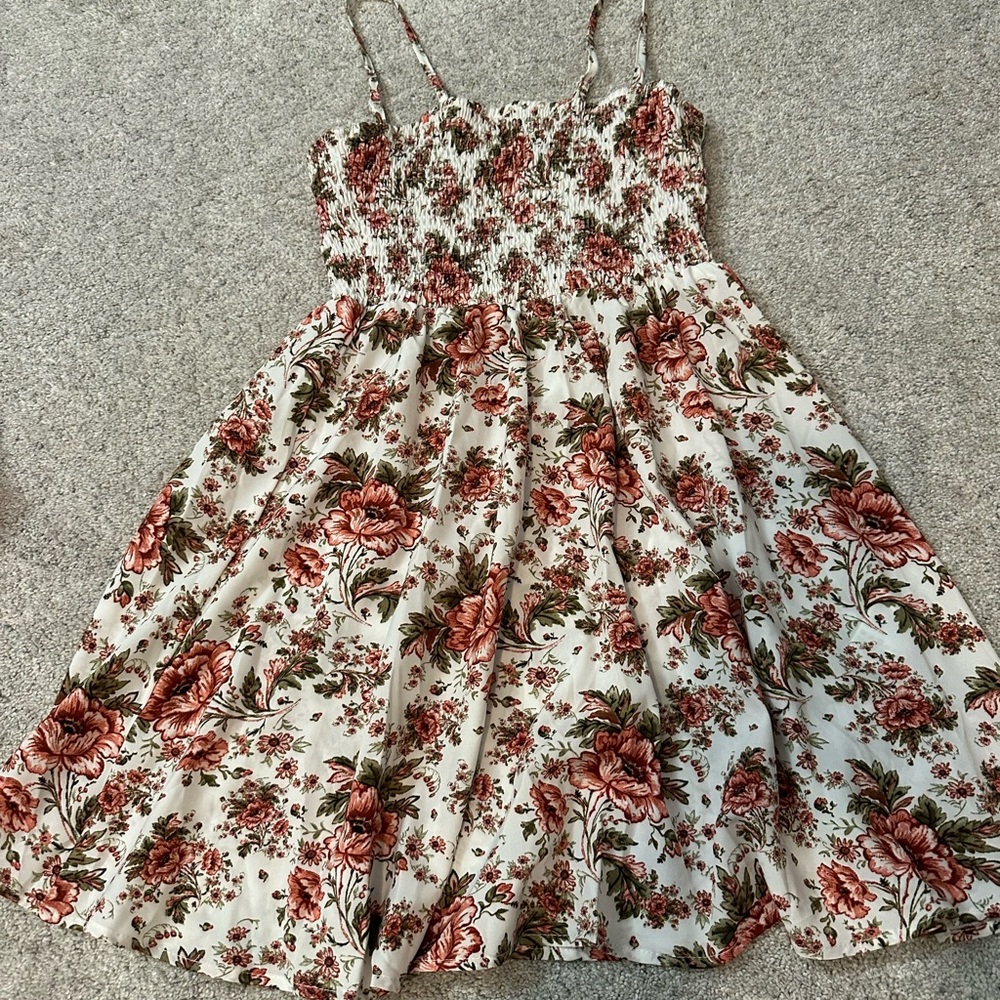 Floral Mini Sun Dress - Pink and Green Size Small Never worn
